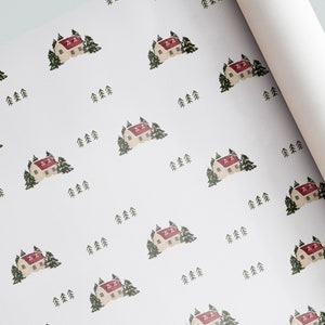 Carta da regalo natalizia - Carta da regalo con motivi natalizi - Casa nella neve - Paese delle meraviglie invernale