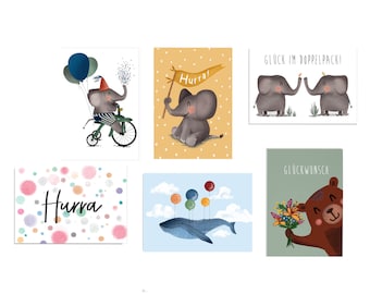 Postcard Set - Birth Card Set - Greeting Cards