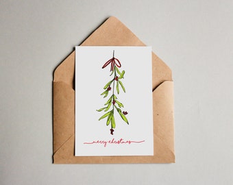 Carte de Noël - gui - Joyeux Noël
