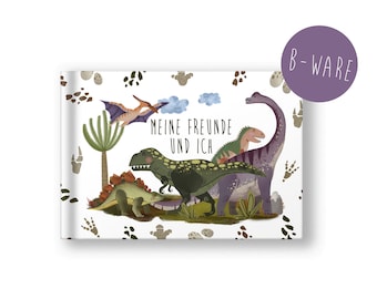 Livre d'amis Dino Livre d'amitié Kita École maternelle Amis de la maternelle - Amis de l'école - Cadeau pour l'écriture et la peinture