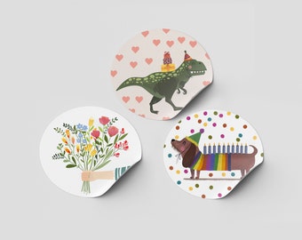 Stickers - Labels - flowers