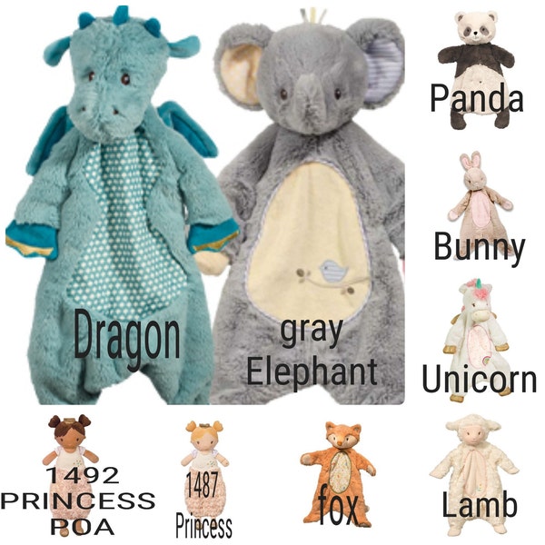 Personalized Sshlumpie / Personalized Baby / Security Blanket / Girl Gift / Baby Plush / Stuffed Animal with Blanket / Boy Gift Girl Blanket