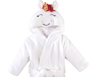 Personalized Babies Hooded Bathrobe/ Personalized / Bathrobe / Unicorn / Sleepwear / Dressing Gown / Winter Nightwear / Costume Bath Time