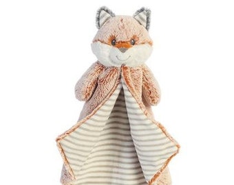 fox Plush / Personalized Baby / monogrammed Security Blanket / Girl Gift / Baby Plush / Stuffed Animal with Blanket / Animal with Name / Fox