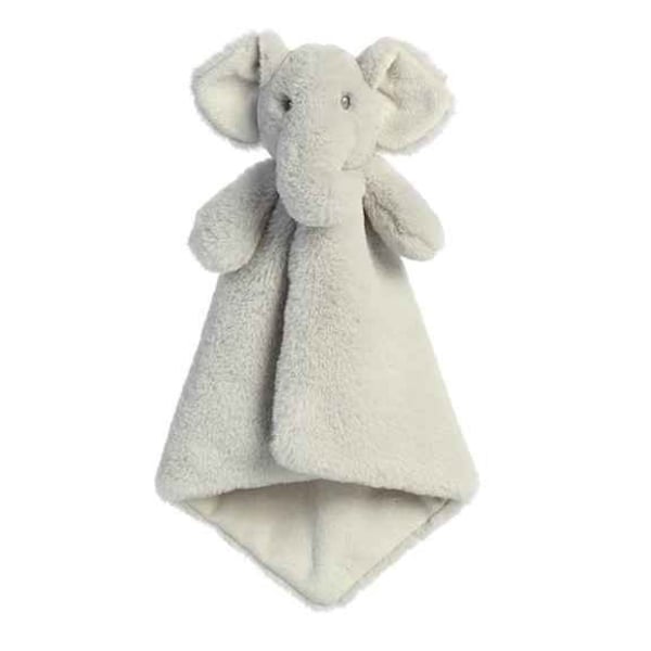 Solid Grey Elephant Lovey, Personalized Baby, Security Blanket, Lovie, Baby Plush, Stuffed Animal with Blanket, Elephant, luvster, 23215