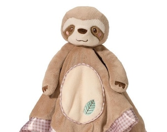 Sloth Plush / Personalized Baby / Security Blanket/ Girl Gift / Baby Plush / Stuffed Animal with Blanket/ Animal with Name/ Boy animal lovey