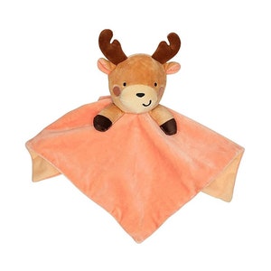 Personalized Reindeer Lovey: Christmas Baby Security Blanket