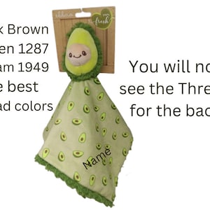 Avocado Plush, Personalized Baby, monogrammed Security Blanket, Girl Gift, Baby Plush, Stuffed Animal with Blanket, Puppy Blanket Toy, lovey