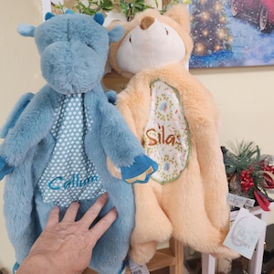 Personalized Baby Sshlumpie: Embroidered Plush Security Blanket