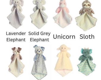 Personalized Baby Luvster Embroidered Lovey for Baby, Custom Name Cuddle Toy