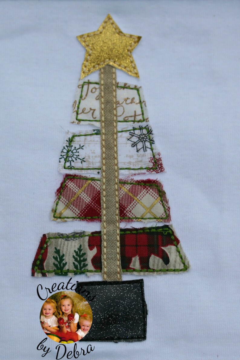 Ragged Christmas Tree Shirt Tree Farm Shirt 1ST Christmas Christmas Tree Vintage Christmas Tree Tree Christmas Baby 1st Holiday
