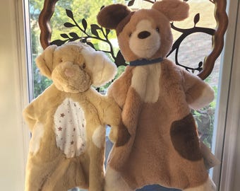 Personalized Plush Sshlumpie Baby Blanket: Embroidered Animal Toy (19" Long)