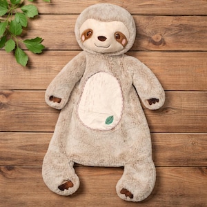 Personalized Sloth Sshlumpie Baby Security Blanket Girl Gift Plush Stuffed Animal Boy Gift Soft Toy