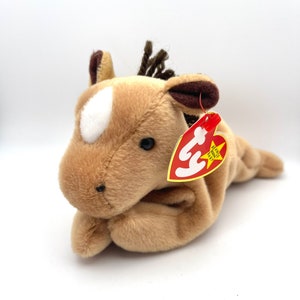 Ty Beanie Baby 1995 Derby The Horse Retired Rare Style #4008 P.V.C. Coarse Yarn