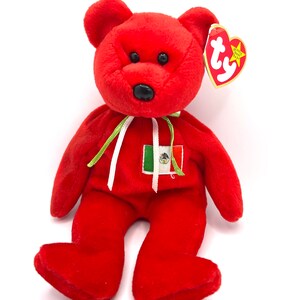 TY OSITO the Mexican bear Beanie Baby, Retired Bear Collectable, 1999