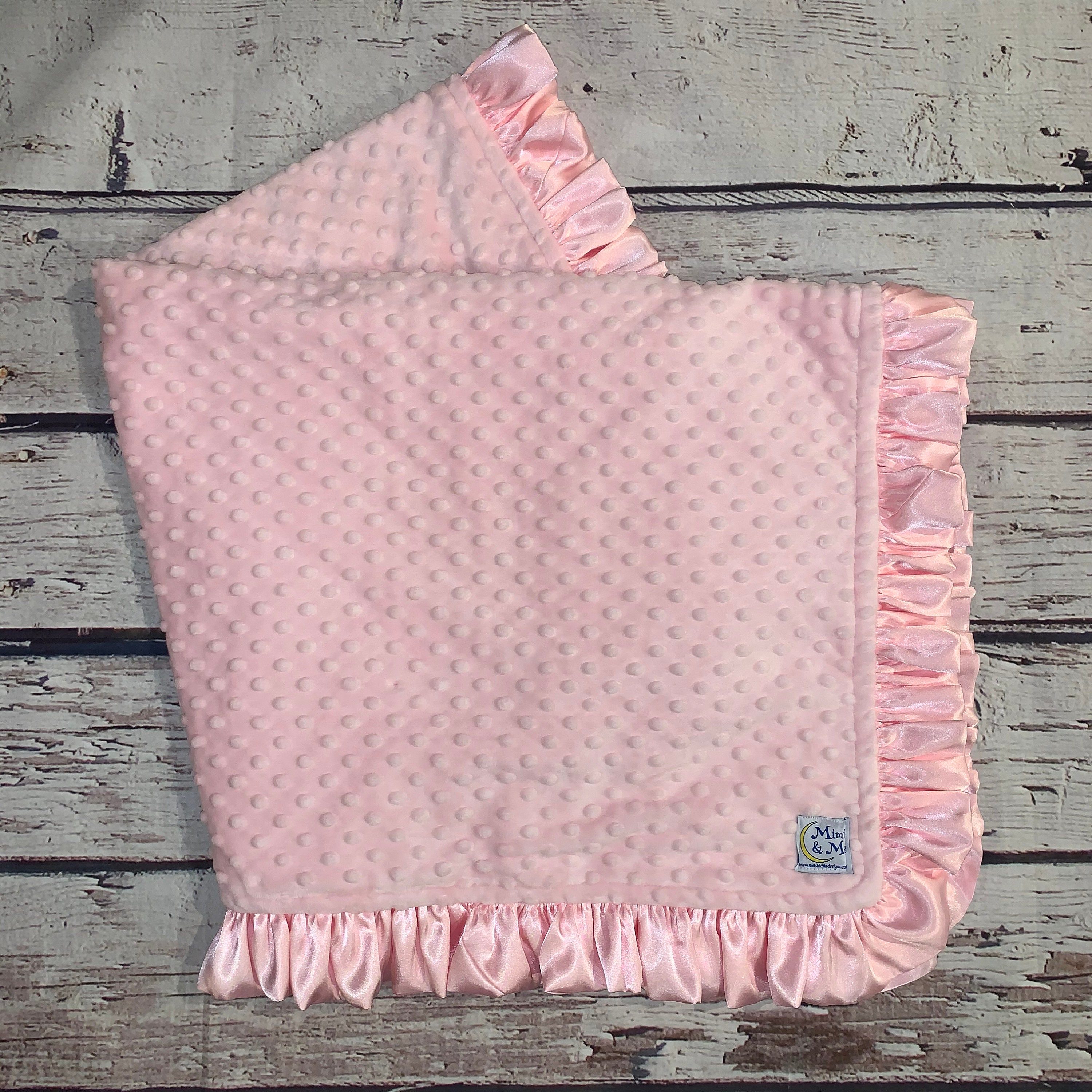 Pink ruffle blanket sale