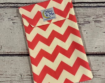 Diaper & Wipe Carrier - Pink Chevron