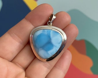 Chatoyant Larimar Pendant