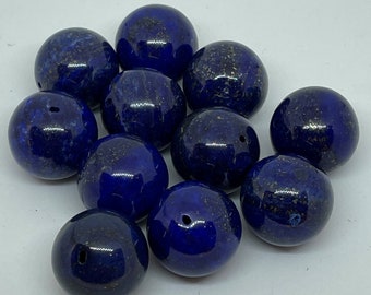 Blue Denim Lapis Beads