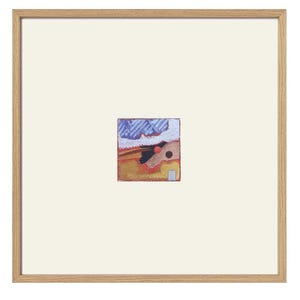 Small abstract landscape painting, mini abstract painting, colorful, square, tiny original art, ooak art, ready to frame, 12x12 matted art
