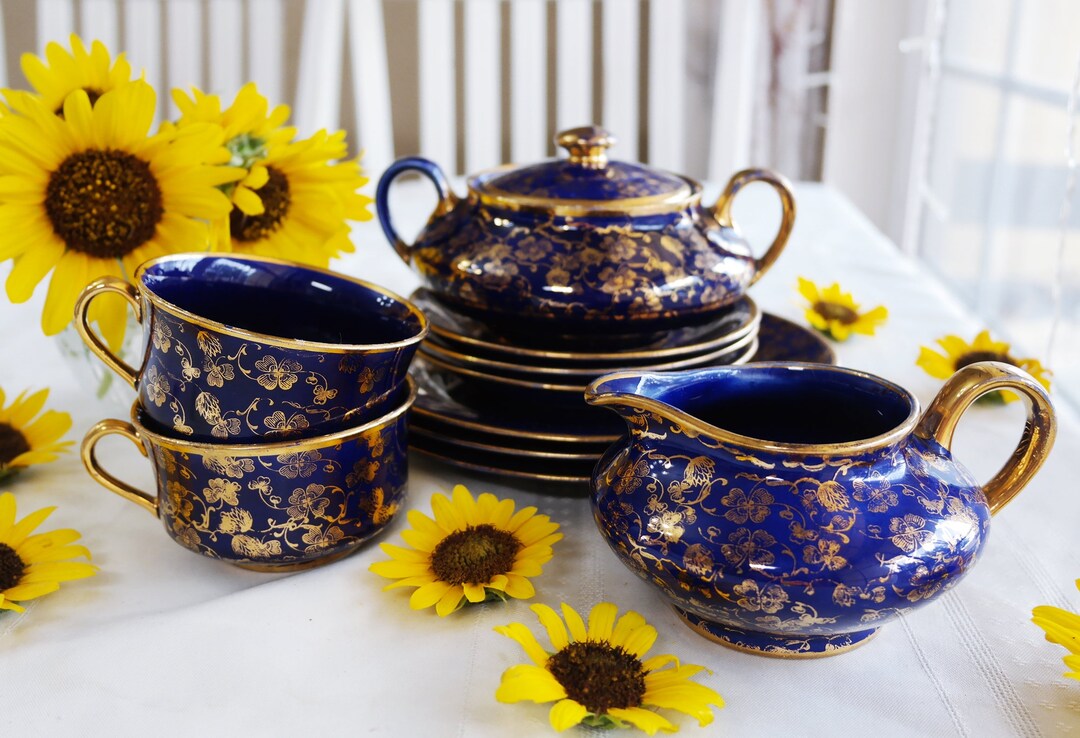 Riccardo Marzi カフェトレイ2枚 穂Blue&Gold【希少】 ⑤ Riccardo Marzi カフェトレイ2枚 穂Blue&Gold【希少】 ⑤ Riccardo