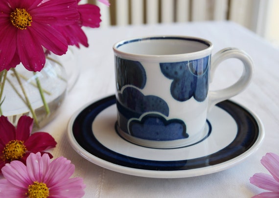 Royal Blue Ceramic Tea and Coffee Cups, Set of 6 Pieces, Latest