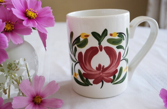 Portmeirion Breakfast Mug Welsh Dresser Angharad Menna Red Etsy