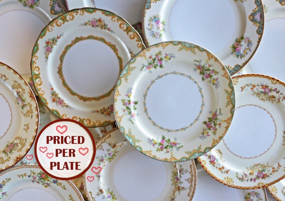 Noritake DINNER PLATES - Mismatched China Mix - Noritake-like