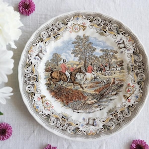 Churchill Hunting Scenes Dinner Plate - Etsy