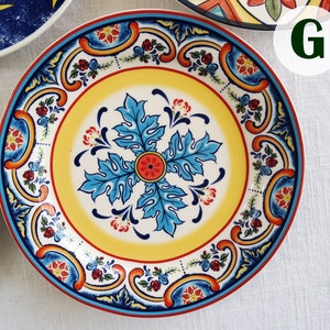 MISMATCHED CERAMIC PLATES - Size 8.5" to 9" - Salad Plates - Country ...