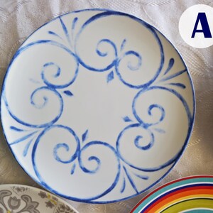 MISMATCHED CERAMIC PLATES - Size 8.5" to 9" - Salad Plates - Country ...