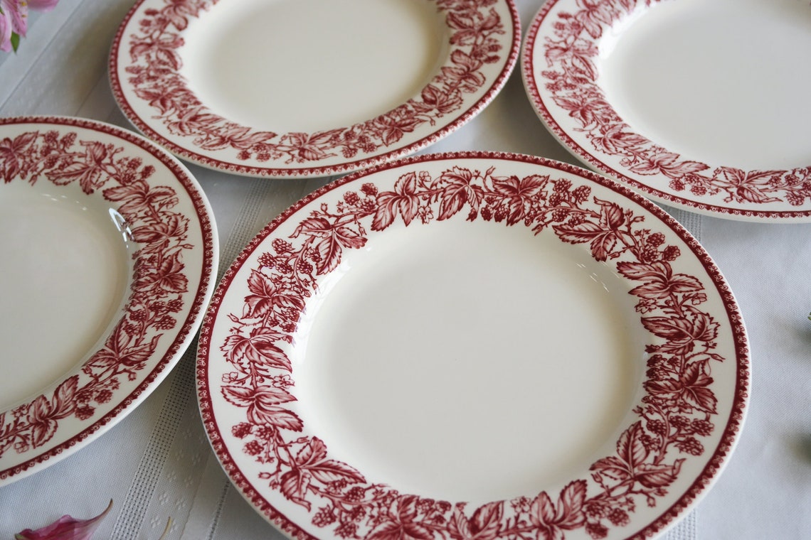 Williams Sonoma SALAD PLATES Set Of 4 Mayfair Pattern Etsy