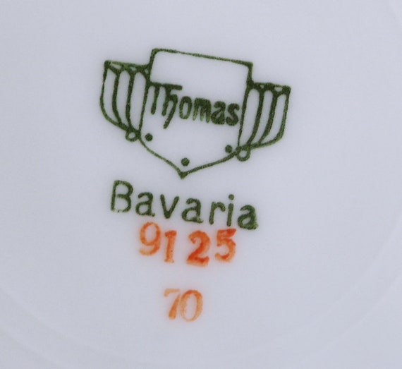 ANTIKE TELLER PLATTE Circa 1927 - Thomas Bavaria - Muster 9125 - Goldverkrustete - Weiße Mitte - Europäisches Porzellan - Hochzeit, Jubiläum