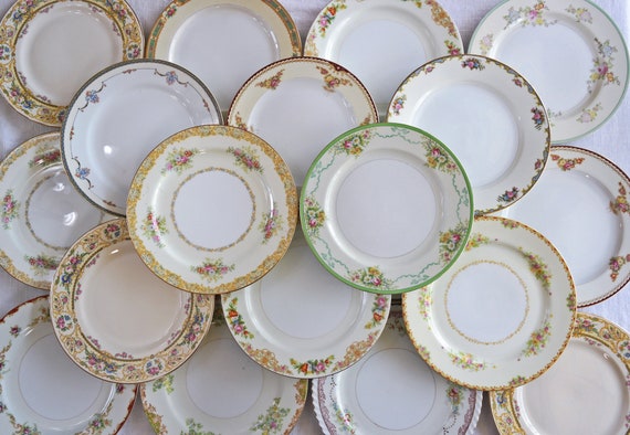 Noritake DINNER PLATES - Mismatched China Mix - Noritake-like