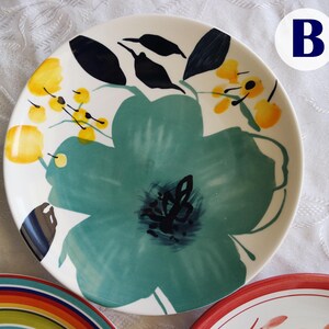 MISMATCHED CERAMIC PLATES - Size 8.5" to 9" - Salad Plates - Country ...
