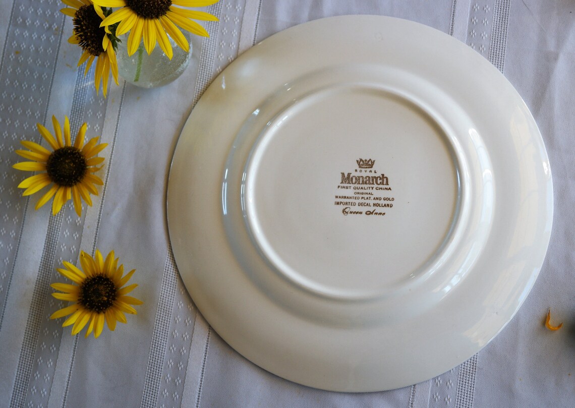 Monarch Queen Anne DINNER PLATE Vintage Royal Monarch First Etsy