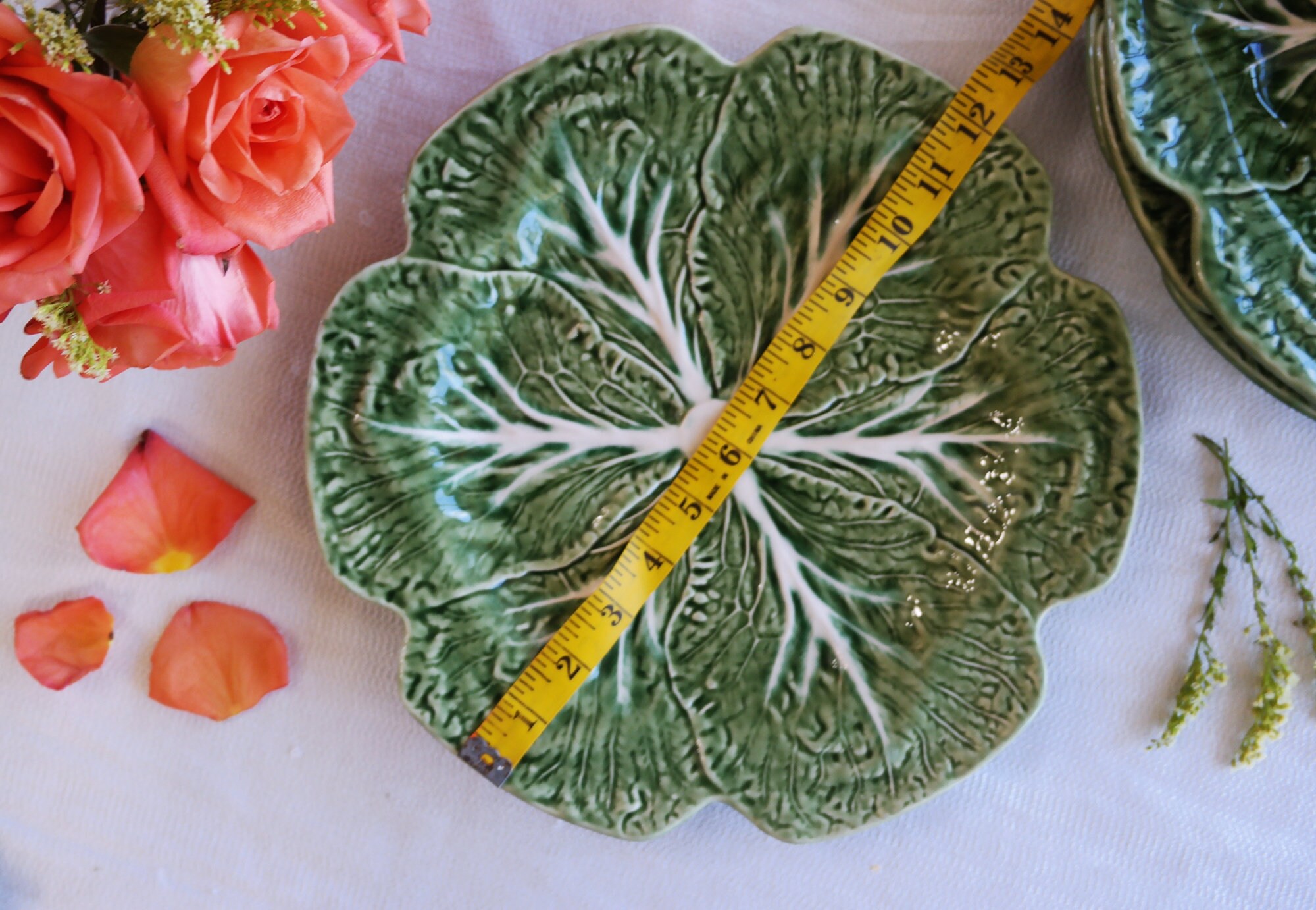 Bordallo Pinheiro DINNER PLATE 12 Green Cabbage Etsy