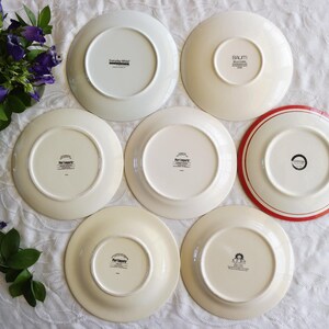 MISMATCHED CERAMIC PLATES - Size 8.5" to 9" - Salad Plates - Country ...