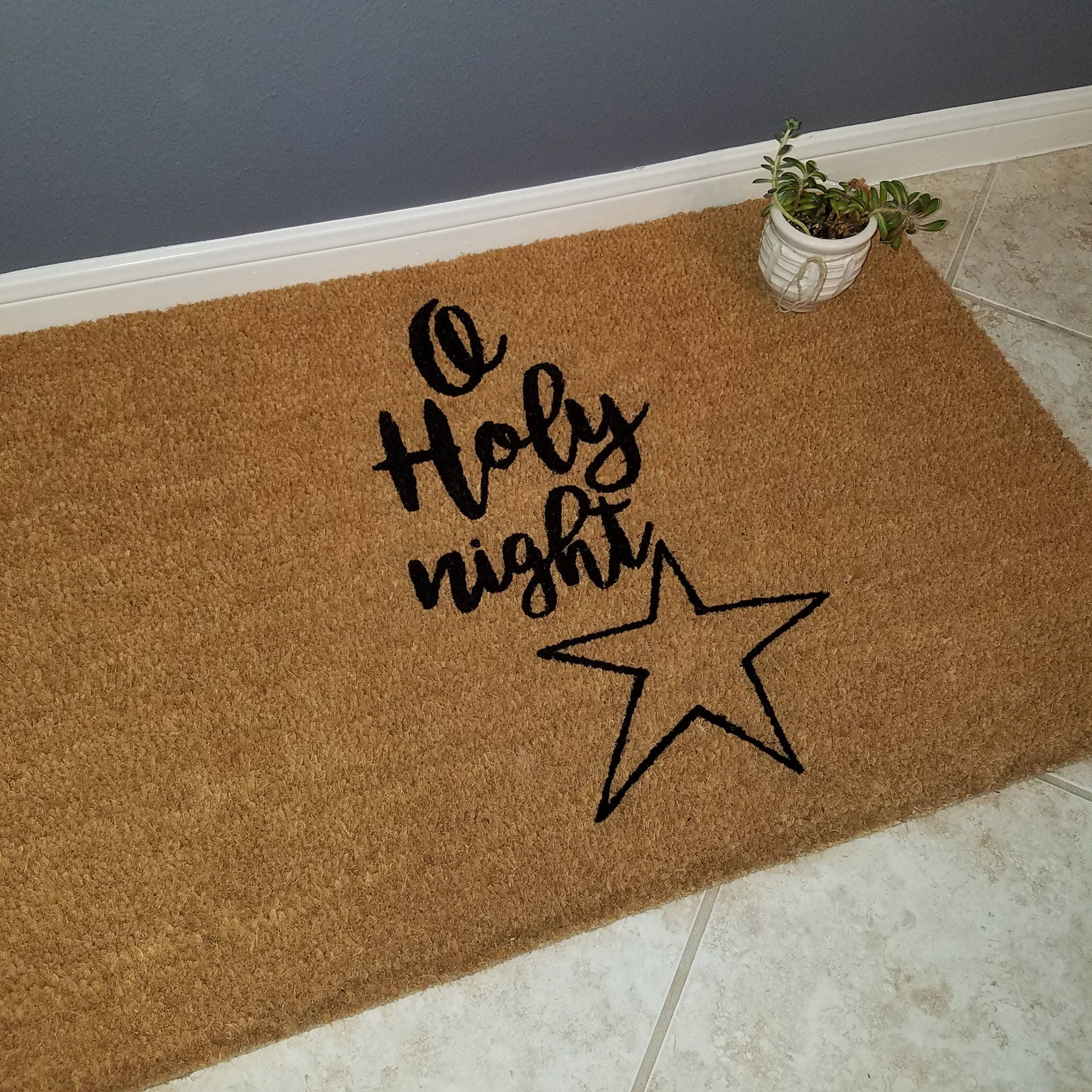 Welcome Snowflake Winter Doormat | Holiday Doormats and rugs