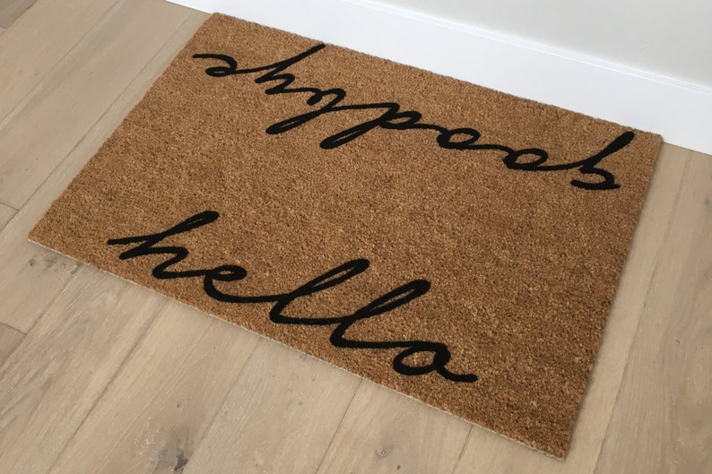 Hello Goodbye Door Mat Gifts For Girlfriend Gifts For Mom Etsy
