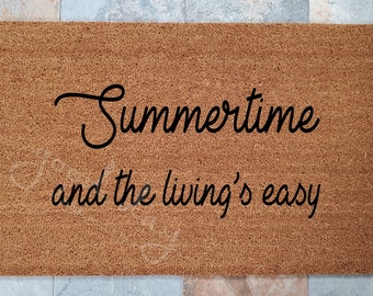 Summertime Doormat, Custom Doormat, Custom Welcome Mat, Personalized Doormat, Summer Home Decor, Unique Door Mats, 90's Lover Gifts, Sublime