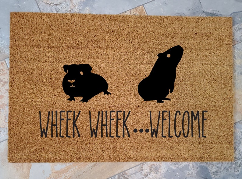 Guinea Pigs Doormat / Skinny Pigs Welcome Mat / Custom Doormats / Guinea Pig Decor / Wheek Wheek / Pet Gifts / Unique Gifts / Rodents Pets Bild 1