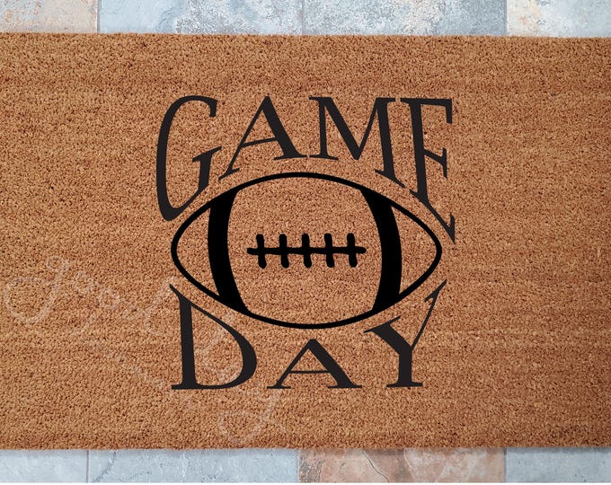 Game Day 2 Doormat / Football Season /Go Team Mat / Welcome Mat / Personalized Doormat / Fun Home Decor / Unique Door Mats