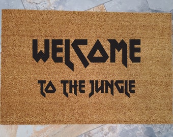 Welcome to the Jungle / Welcome Mat / Jungle Doormat /Custom Doormat / Personalized Doormat / Funny Doormat / Housewarming Gifts