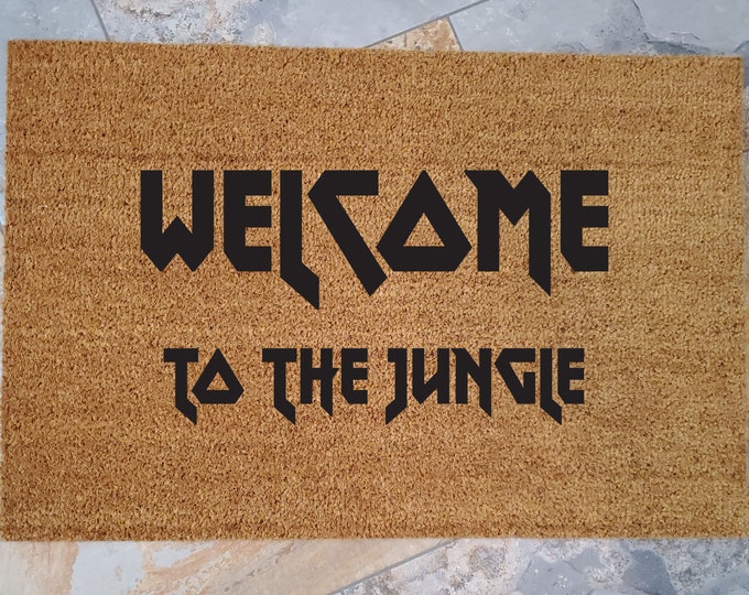 Welcome to the Jungle / Welcome Mat / Jungle Doormat /Custom Doormat / Personalized Doormat / Funny Doormat / Housewarming Gifts