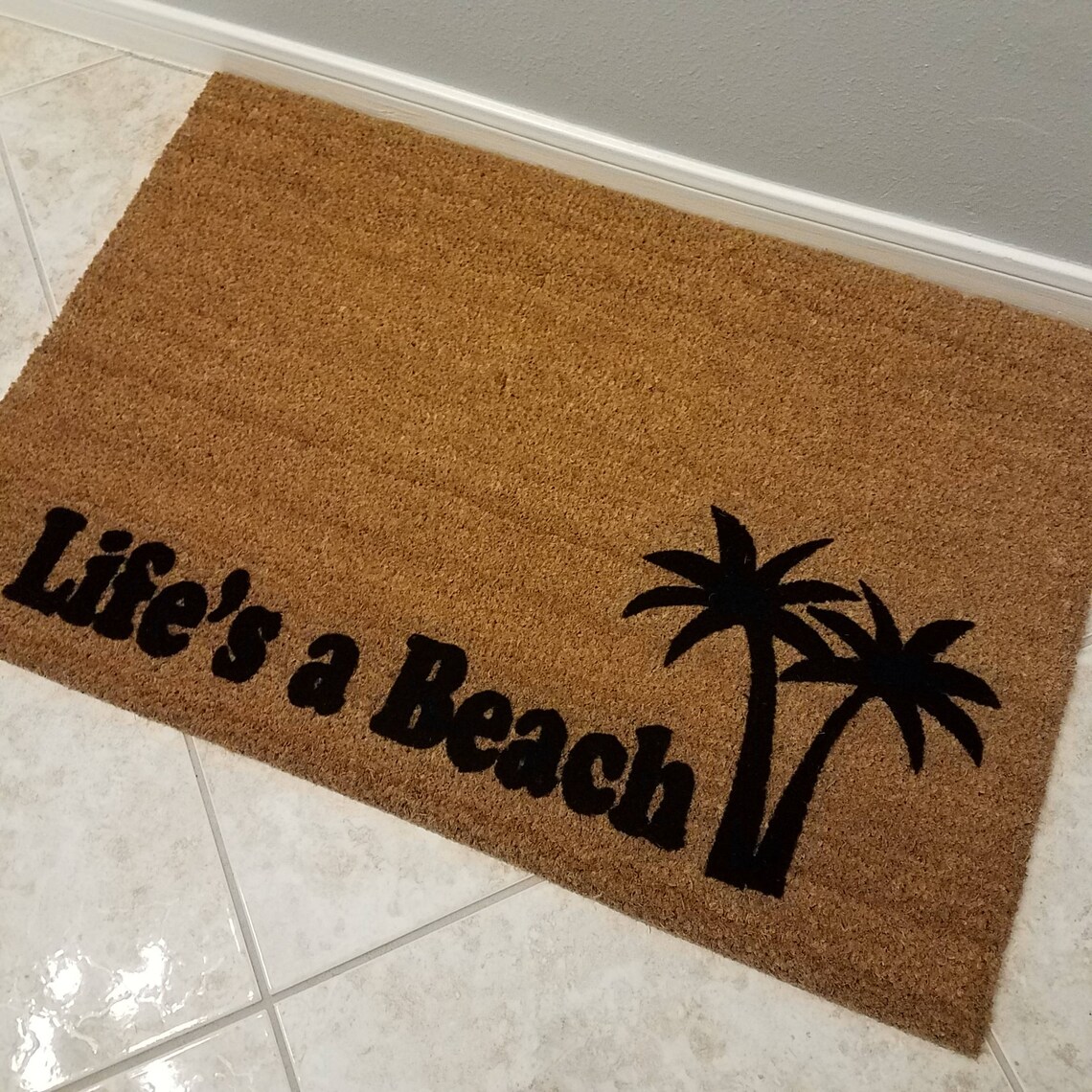 Lifes a Beach Doormat / Mat / Summer Door Mat / Cute Etsy