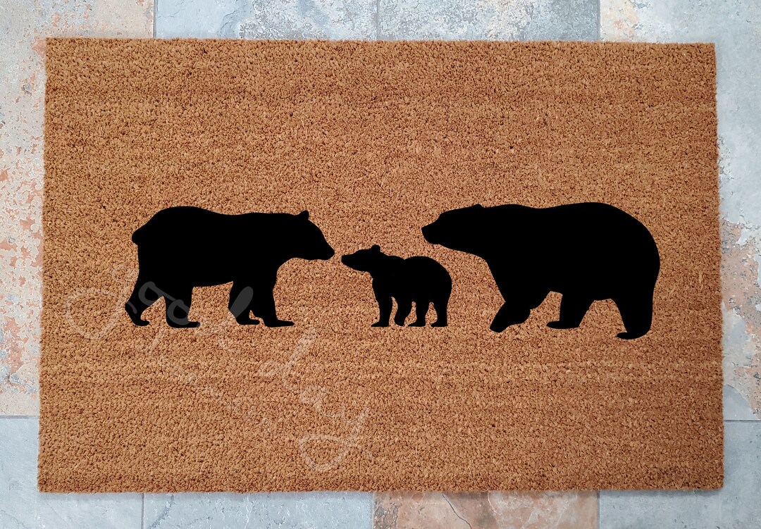 Bear Family Doormat / Doormats / Mat / Custom Doormat / Bears