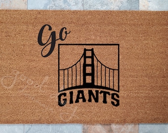 San Francisco Giants Play-Offs Door Mat / Sports Welcome Mat / Custom Doormat / Welcome Mat / Personalized Doormat / Gift for Friends