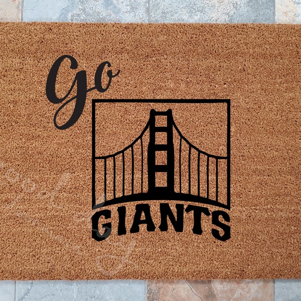 San Francisco Giants Play-Offs Door Mat / Sports Welcome Mat / Custom Doormat / Welcome Mat / Personalized Doormat / Gift for Friends