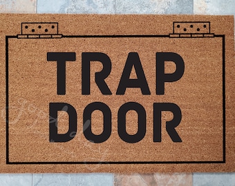 Trap Door Coir Doormat: Funny Welcome Mat, Joke Gift
